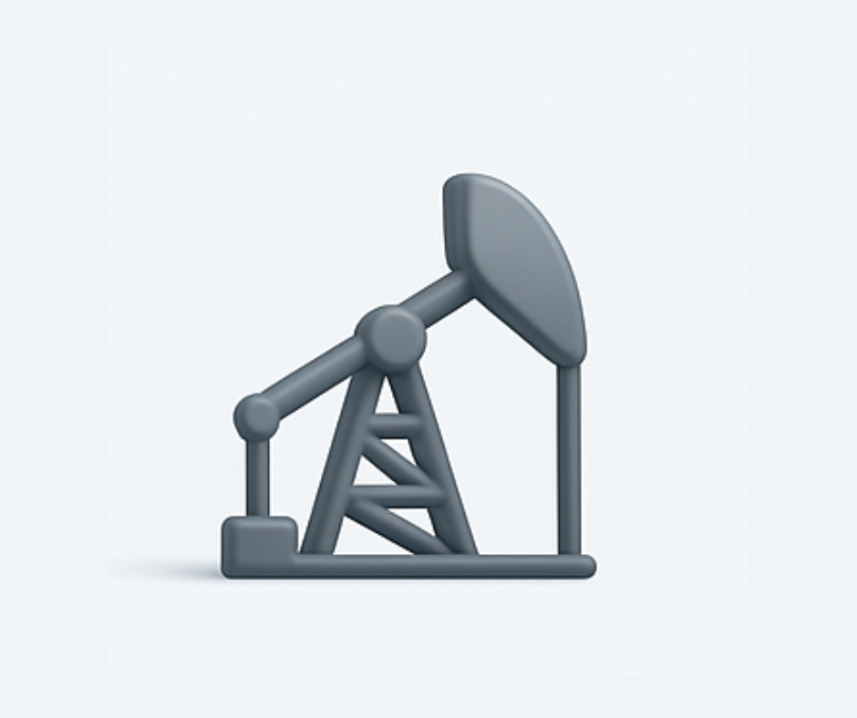 Grey oil pumpjack icon